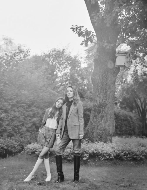 Ulyana Sergeenko and daughter Vasilisa Khachaturova photographed by Olga Tuponogova-Volkova for the 