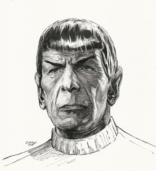 joshgeorge777:ink drawing of Spock