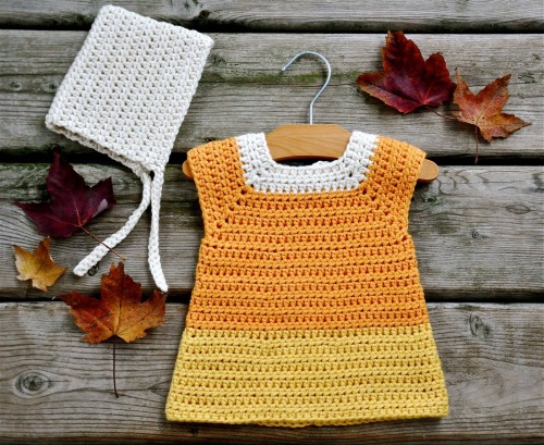 Free Crochet Pattern: Candy Corn Crochet Costume by Ball Hank n’Skein