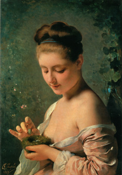 “Girl with a Nest” (1869) by Charles