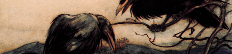 calanthesfeuillemort:  Halloween Alphabet: R, a flock of ravens 