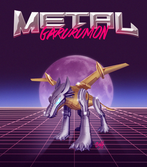 rollingrabbit:I was looking at a lot of 80s stuff and I thought “wow, metalgarurumon is so 80s.” and