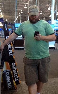 thebigbearcave:  lol they were probably snapping pics of each other.  fucking Best Buy and Home Depot always have sexy men wandering around (electronics stores and hardware stores AND COSTCO)
