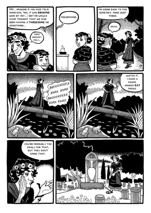 theia-mania-comics: Anthesteria 081. I’m not sure if an ancient Greek cemetery really would lo
