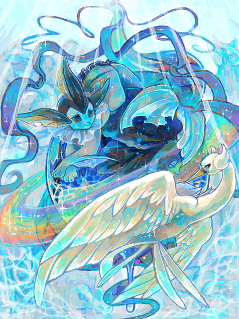 alternative-pokemon-art:ArtistVaporeon and Milotic by request. Ugh, this picture is so gorgeous that