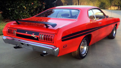 musclecardefinition:  The Original 1971 Dodge Demon 340 In Factory Hemi Orangehttp://www.musclecardefinition.com/