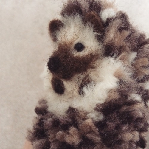 hedgehogsofasgard:My first attempt at needle felting a hedgehogI should make more of these