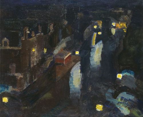 huariqueje:The Rembrandtplein at night -  Cornelis Johannes ‘Kees’ Maks, 1915Dutch 1876-1967   oil o