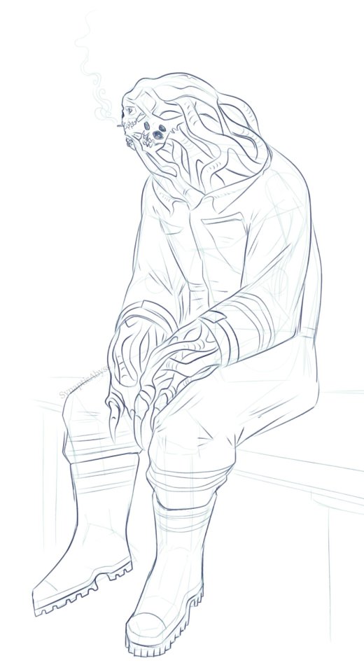 An Older Worker I Saw In A Dream. He's On Break.