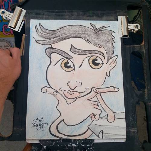 Doing Caricatures at Dairy Delight! #mattbernson #caricaturist #Caricatures #caricature #portrait #ink #artstix #art #drawing #artistsoninstagram #artofinstagram #artistsontumblr #instaartist #instadrawing #christmasinjuly  (at Dairy Delight Ice Cream)