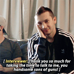 tylerjosephs:Tyler (jokingly) being 99.9% done in an interview. (x)