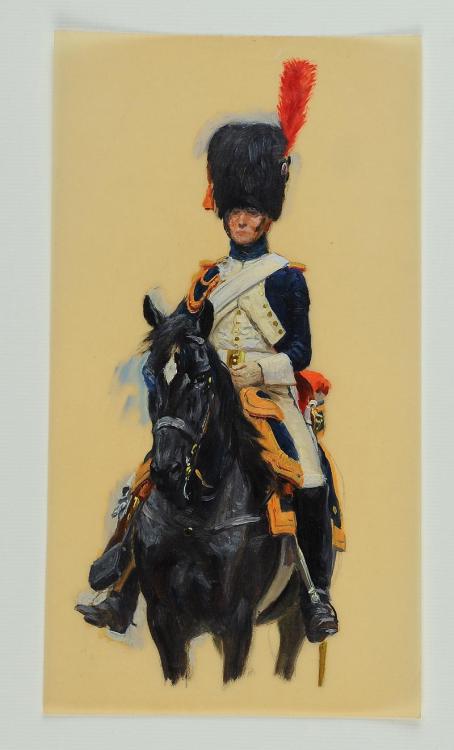 napscloset:Étude d’un Grenadier à Cheval de la Garde Impériale - Lucien Rousselot