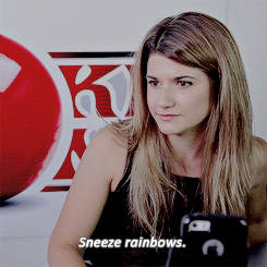 lizshenstridge:  Would you rather sneeze rainbows or fart glitter? 