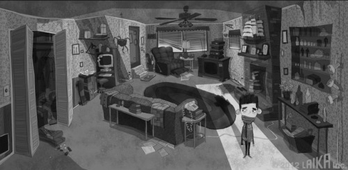 Environmental design from Laika’s Paranorman. Artwork by Pete Oswald.