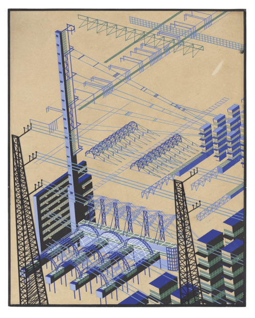 design-is-fine:
“ Yakov Chernikhov, Industrial architecture, 1929-33. Gouache on paper. Tchoban Foundation, Museum für Architekturzeichnung, Germany. Exhibition 2015 Marta Herford
”