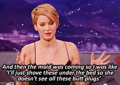 beauxtiful: “Do you worry that when you’re staying at a hotel anyone’s going to be snooping and looking at your stuff?” [x]Jennifer, The Maid and The Butt Plugs 
