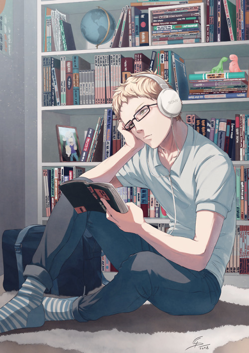 littleskrib:Commission for @nikfly!About time I drew Tsukki, thank you again for commissioning this 