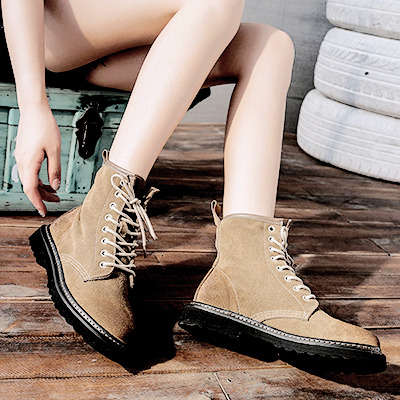 niseu: Genuine Leather Lace Up Ankle Knight Boots 3rd Anniversary Sales Aug. 8th - 10th!72 Hours Epi