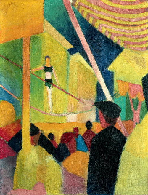 artemisdreaming:Seiltänzerin (Tightrope Walker), 1913, Museum für Neue KunstAugust Macke