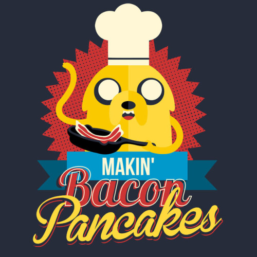 tomtrager:  Oh my glob! “Bacon Pancakes” is now available over at TeePublic. www.teepublic.c