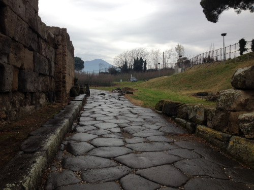 Walking the streets of Pompeii. 