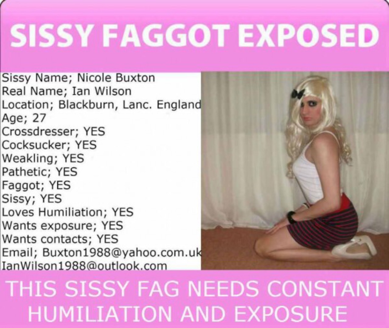 sissyexposures:   Craig reiblein, David Carlisle, Ian Wilson are now outed to google.