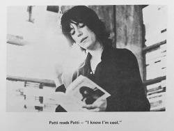 iaintnobodyswhore:  Patti Smith reads ‘Seventh
