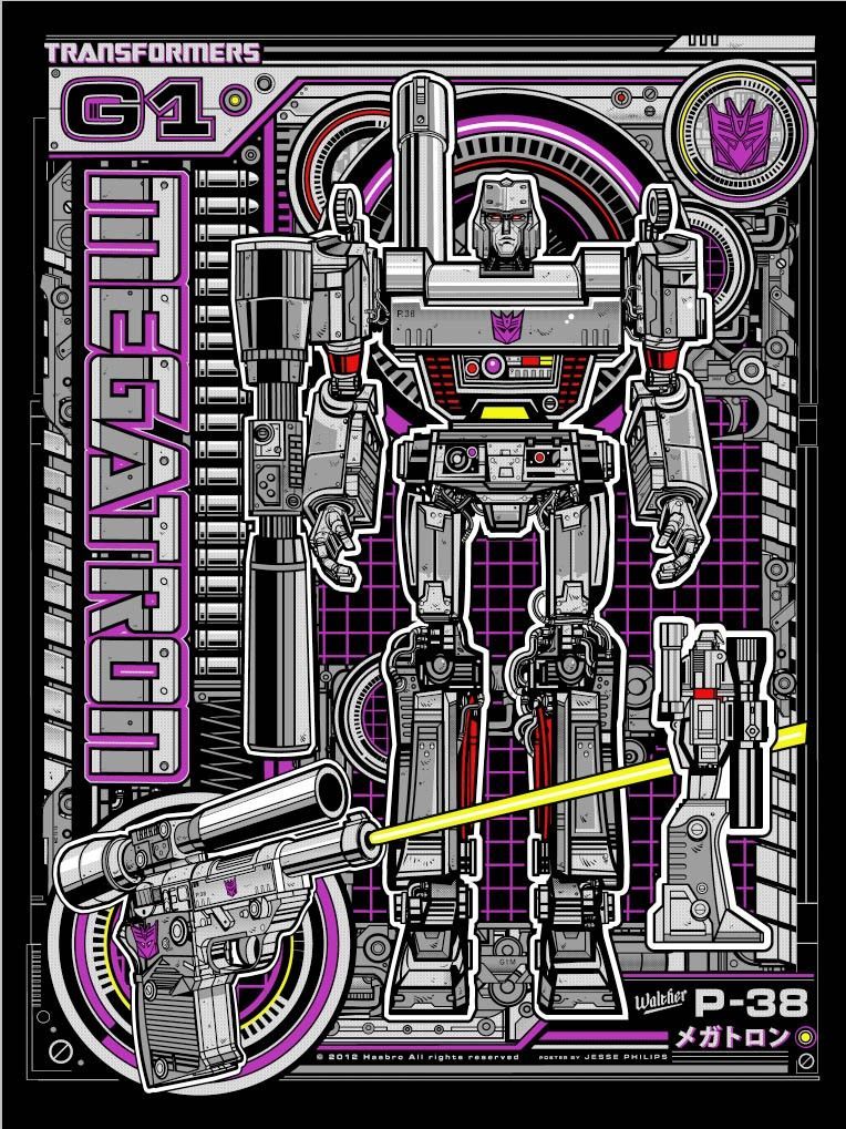 vintage-robots: Sweet Megatron illustration from Acid Free by Jesse Philips.