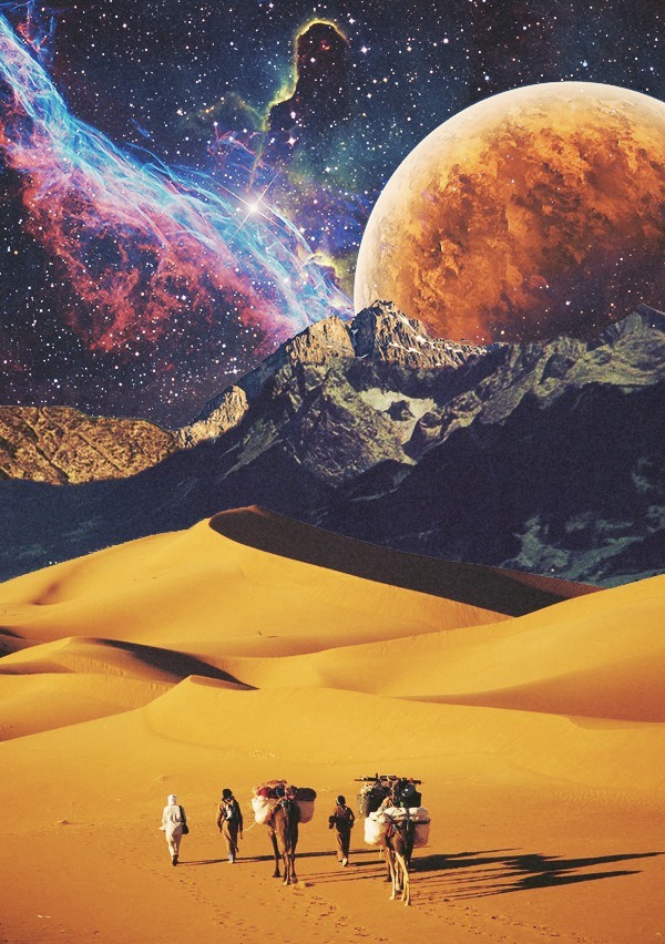 ayhamjabr:  RAJAZ-Bedouin Life. Surreal Mixed Media Collage Art By Ayham Jabr. Instagram-Facebook