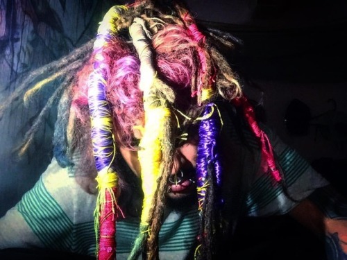 3-4yrs of patience and a lot of hair dye and string and beads later, this is what you get! 🤓🤘🏼🤪🤘🏼   #dreads #dreadlocks #dread #dreadstylesformen #dreadstyles #dreadlockstyles #wrappeddreads #piercing #piercings #tattoo #tattoos #stretchelobes