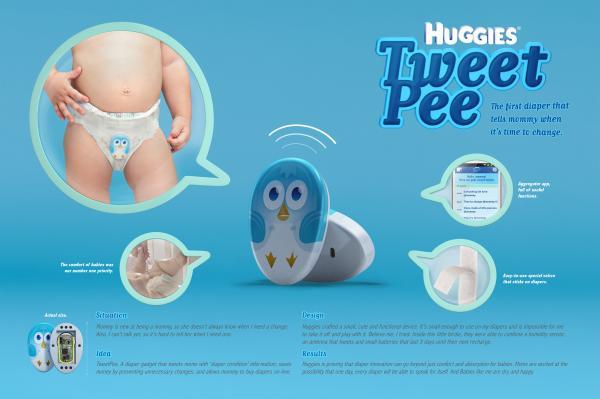 The TweetPee. Because actually checking a diaper is harder than checking Twitter.