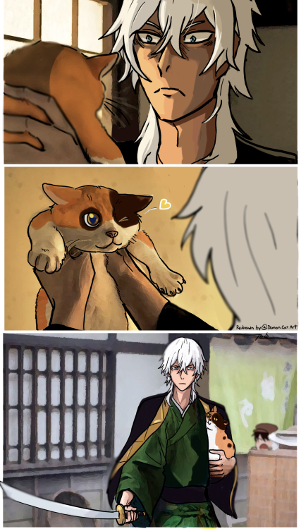 Saw this meme and can&rsquo;t help fanart Fukuzawa into it lmao he&rsquo;s so cute (⁎˃ᆺ˂) (a