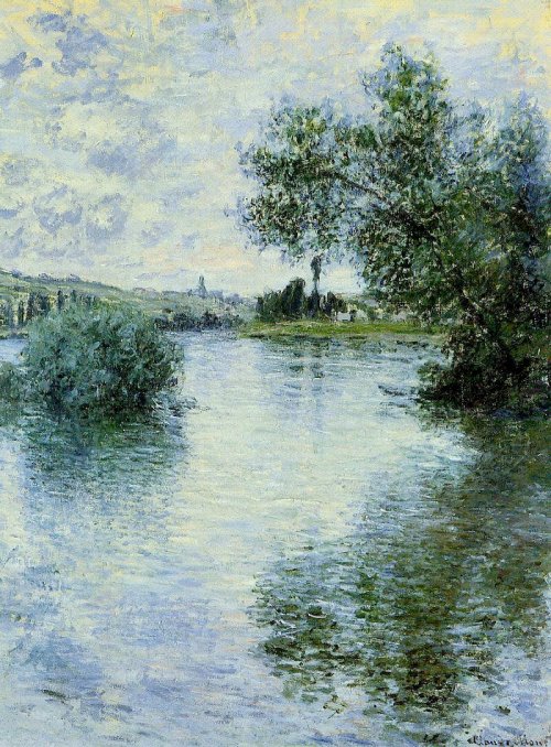 The Seine at Vétheuil  -  Claude Monet  1879Oil on canvas 81 x 60 cmMusée des Beaux-Arts, Rouen, F