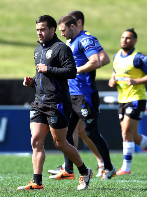 roscoe66: Sam Perrett, Josh Morris, Mitch Brown and Corey Thompson of the Canterbury Bulldogs