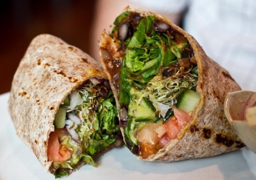fit-equals-freedom:  modelsandfitness:  itstimetogetfit:  spicy black beans with avocado, coriander, tomato, lettuce, cucumber, red onion & sprouts on a wholemeal wrap  THIS LOOKS SO GOOD UGH  Oh my 