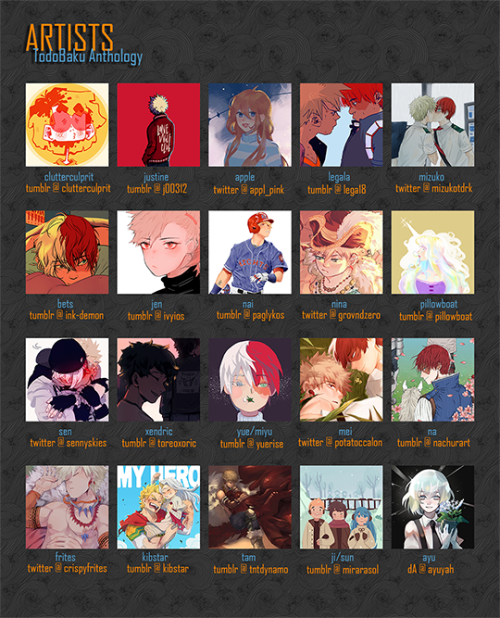 todobakuzine: Contributor List | Link To Full Size ImagesWe’re very excited to announce the te