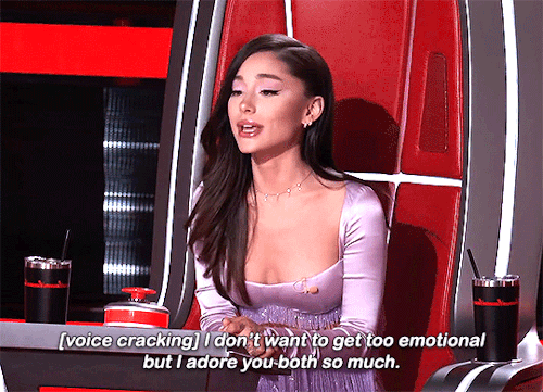 arianagrandre:Ariana’s reaction to having to choose between her team’s contestants