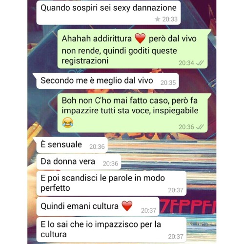 i Suoi complimenti mai scontati, tra le altre cose.  quanto bene mi fai 💜