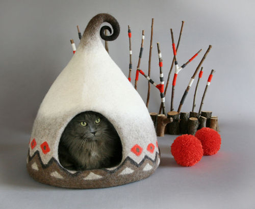 mayahan:Felt Cat Houses by Kosata Yuliya