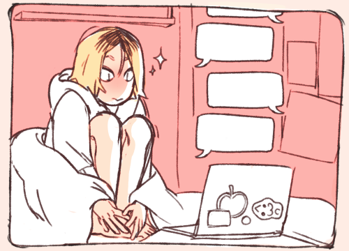 mochiiviri:Their skype calls and chats consisting of Hinata getting excited for things Kenma show hi