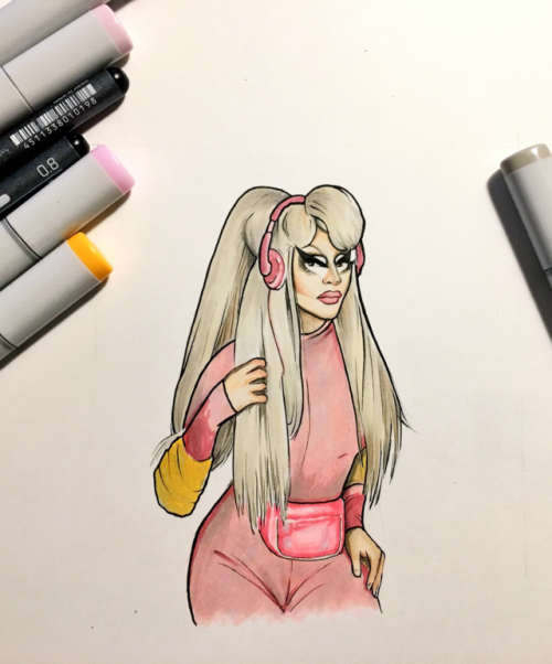 releasethedoves: i drew this last night and trixie retweeted it so now i’m sharing the barbie woman over here 🎀