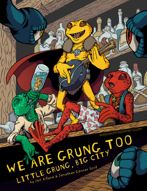 My cover for the D&amp;D adventure We Are Grung Too: Little Grung, Big City. Coming soon to an inter