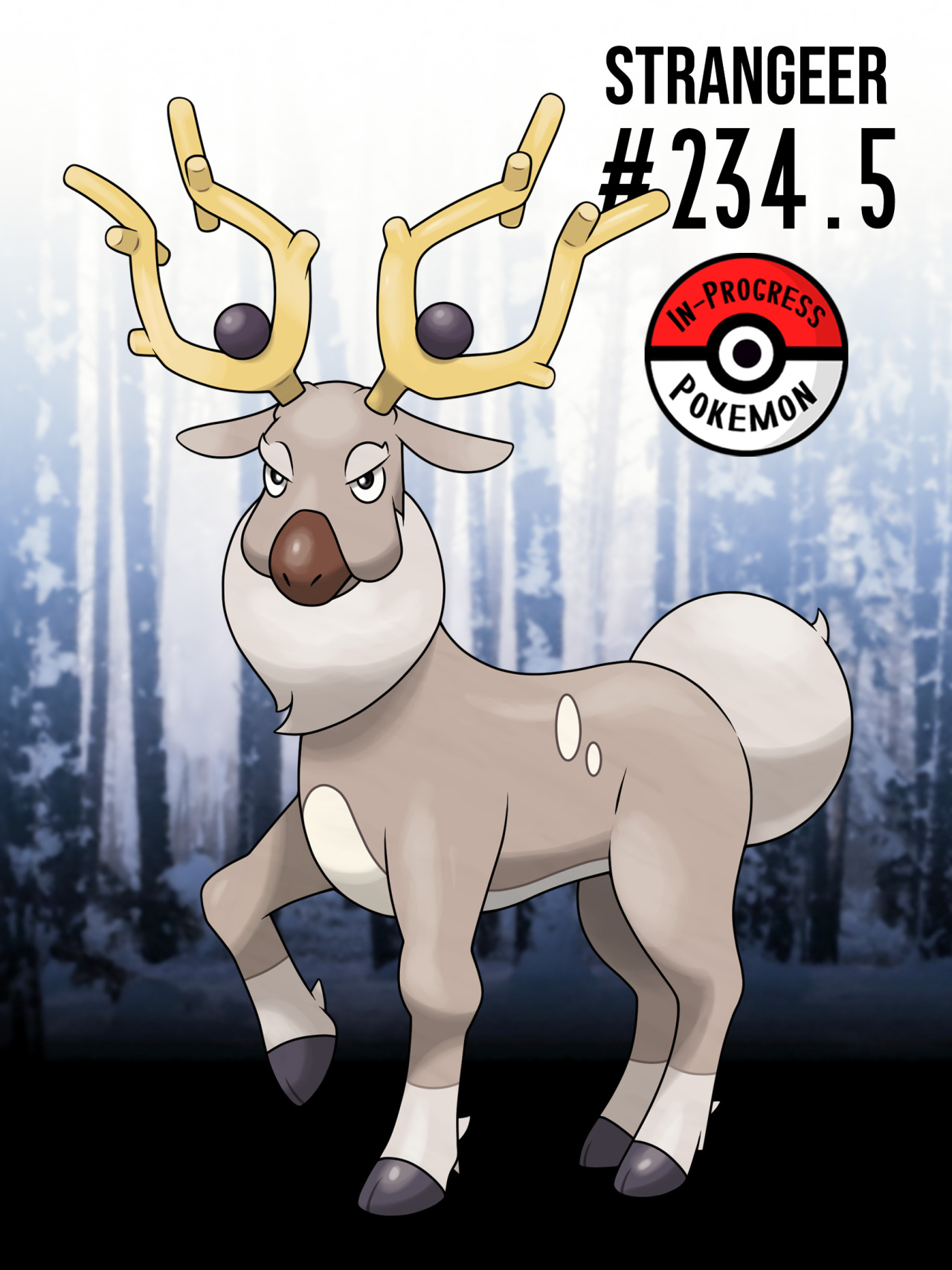 In-Progress Pokemon Evolutions — #234.5 - Stantler live secluded lives in