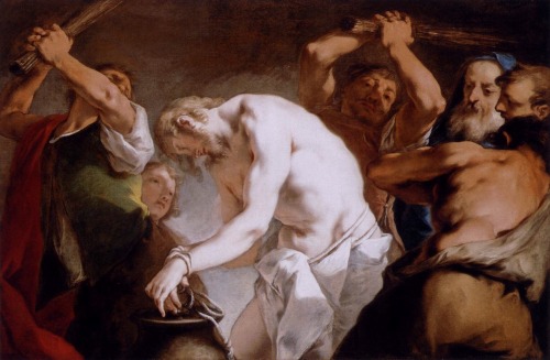 The Flagellation of Christ.c.1720. Oil on Canvas. 105 x 159 cm. Museum of Fine Arts, Budapest, 