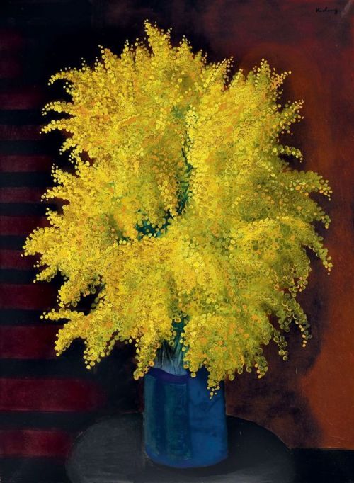 herzogtum-sachsen-weissenfels: Moïse Kisling (Polish-French, 1891-1953), Bouquet de mimosa