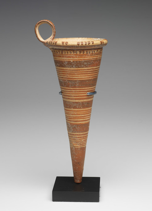 theancientwayoflife:~Conical Drinking Cup (Rhyton).Culture: MycenaeanPlace of origin: GreeceDate: 14