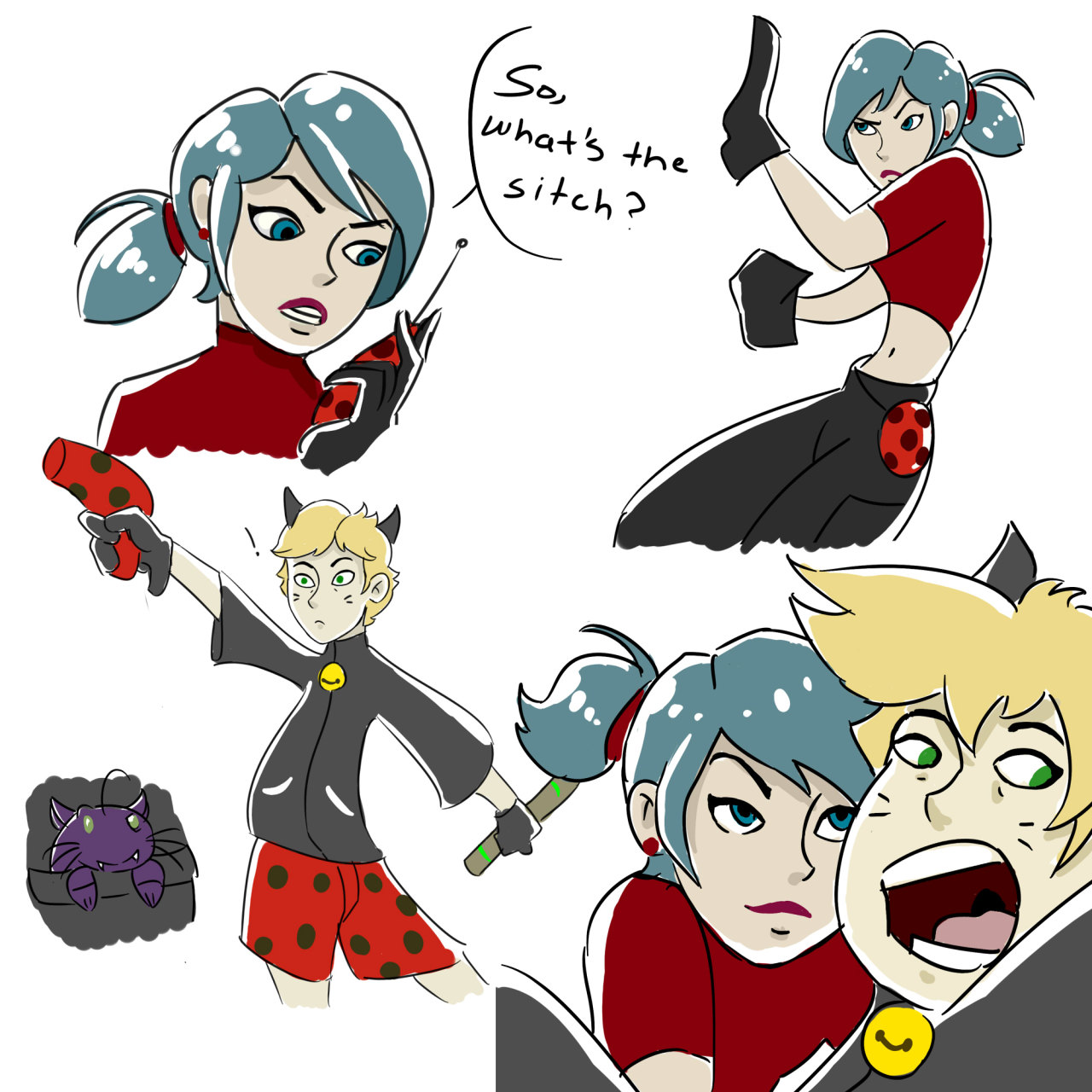 fuckingchatnoir:  Kim Possible AU Sketch dump! Hope you guys enjoy my pile of trash