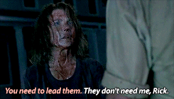 alwayssodramatic:  Deanna handing over leadership of ASZ to Rick and Michonne. 