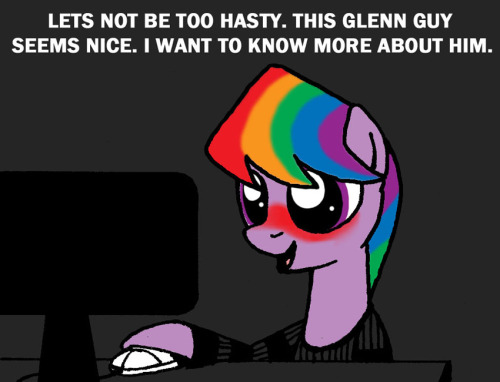 ask-closed-closets:  ((Sorry Glenn, I saw the name and assumed you were a guy. I should have read your bio before posting that last update. My bad))  >w<