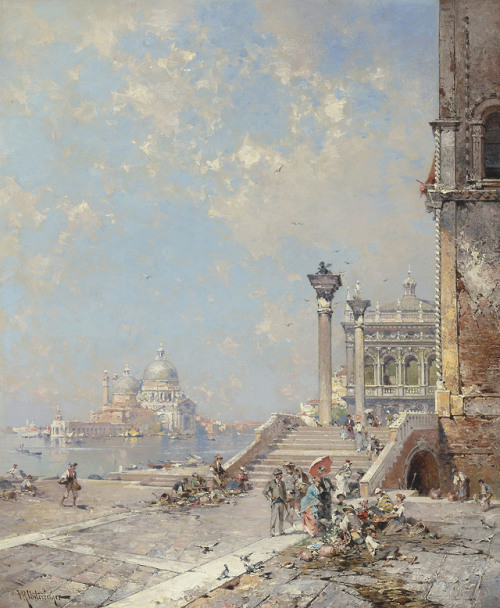 Ponte di Paglia, Riva Schiavoni, Venice, Franz Richard Unterberger (Austrian, 1838–1902)